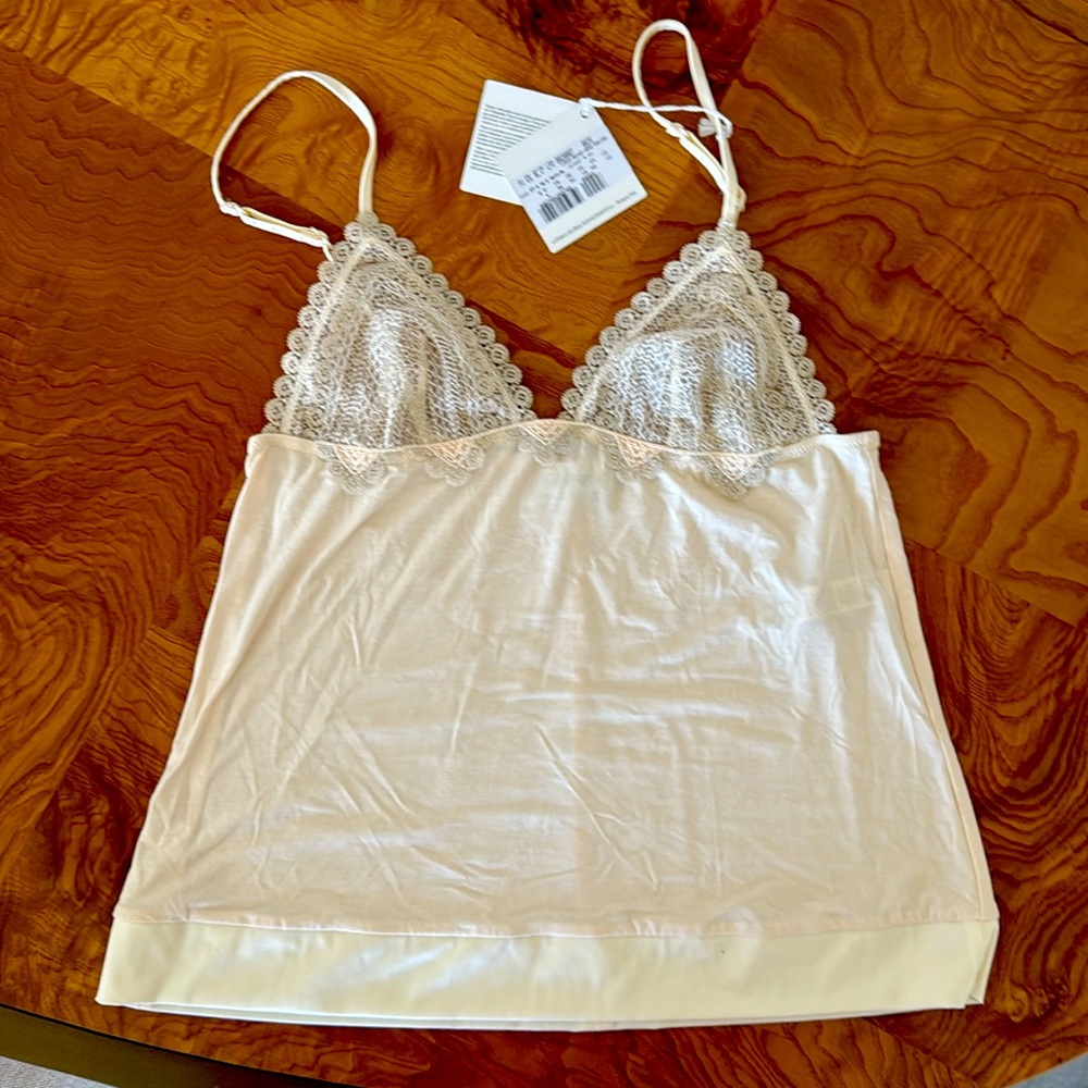 NWT La Perla US XS Ivory Lace Camisole Sleepwear Lingerie Top